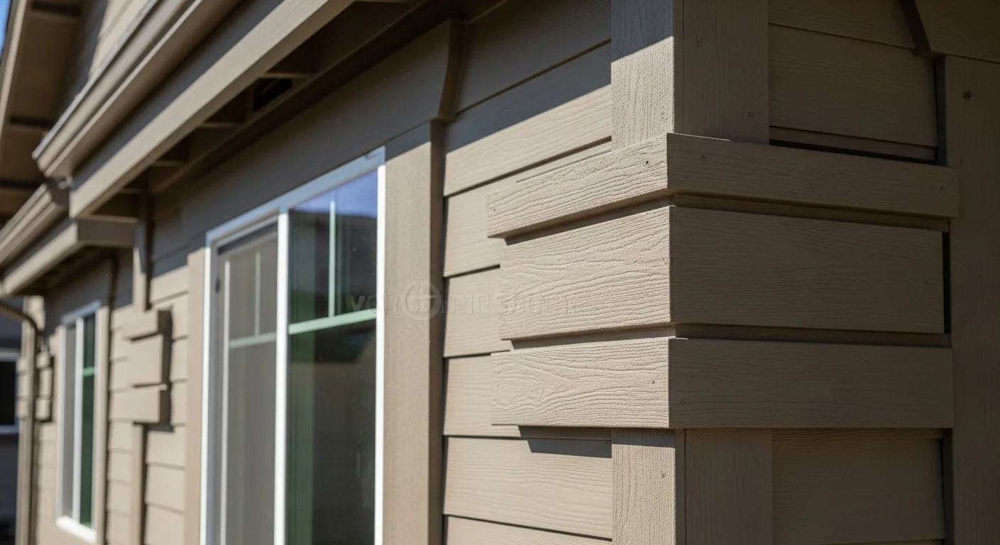 Window and corner trim detailing on a California fiber cement re-side, where hidden costs concentrate