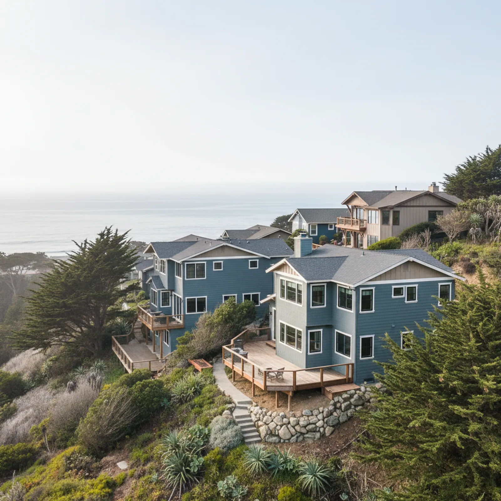 Fiber Cement Siding in Aptos, CA Fiber Cement Siding for coastal and hillside custom homes in Aptos, California