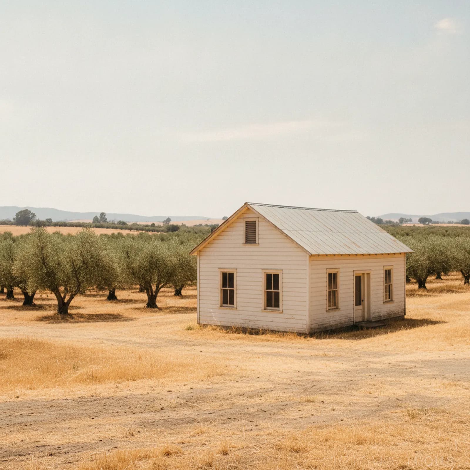 Fiber cement re-side, Corning CA Heat-durable fiber cement siding on an olive-country farmhouse in Corning California
