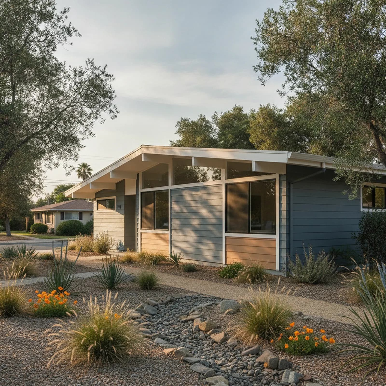 Fiber Cement Siding in Davis, CA Fiber Cement Siding for mid-century ranch and Eichler-influenced homes in Davis, California