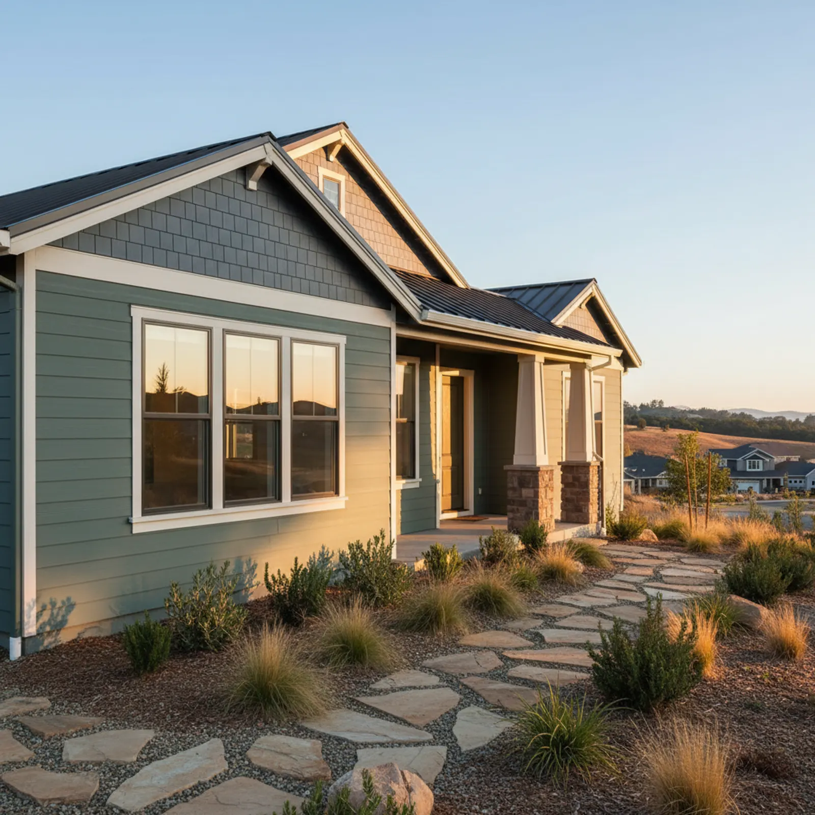 Fire-Resistant Siding in Folsom, CA Fire-Resistant Siding for Empire Ranch and Broadstone production homes in Folsom, California