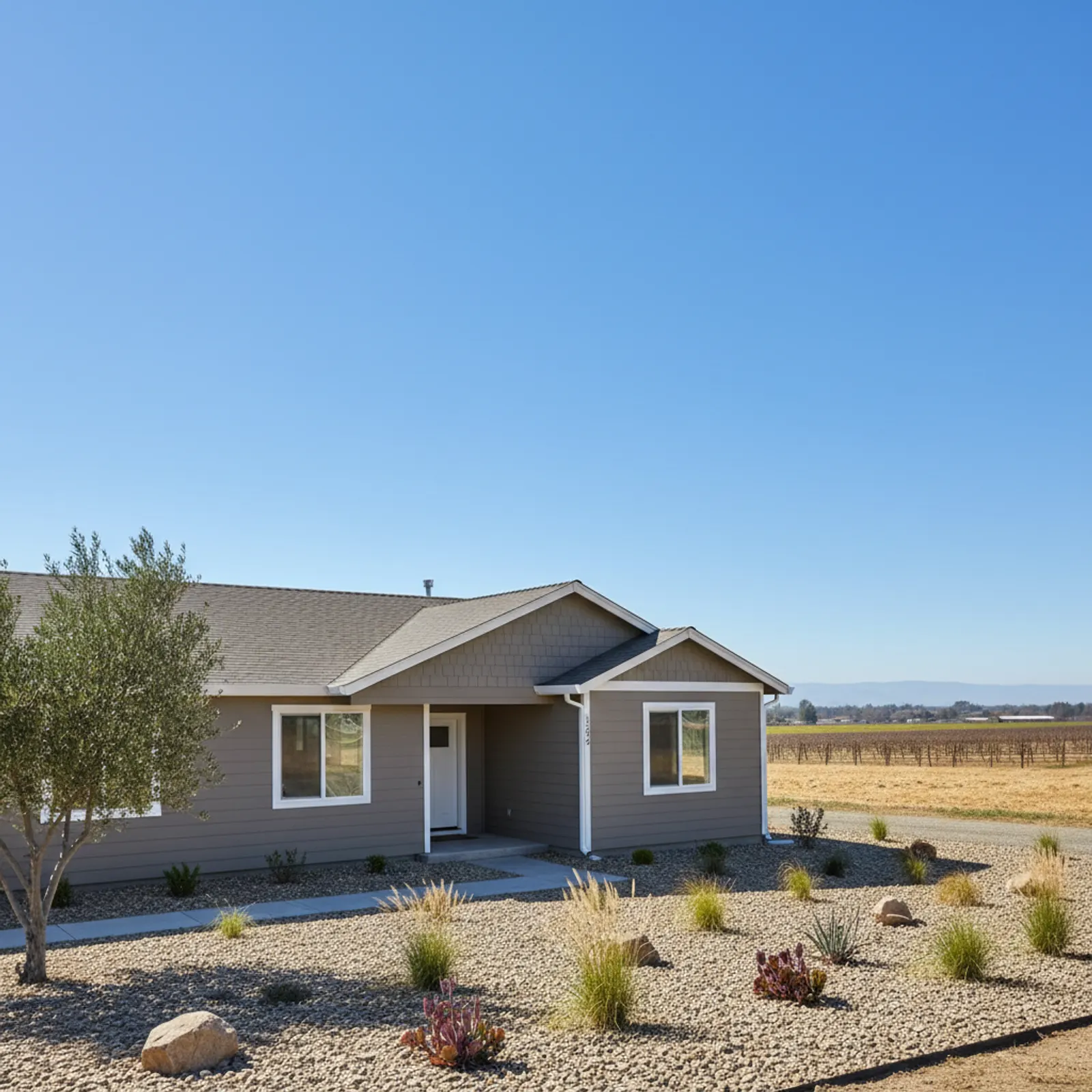 Fiber cement re-side, Galt CA Low-maintenance fiber cement siding on a Galt California small-town home