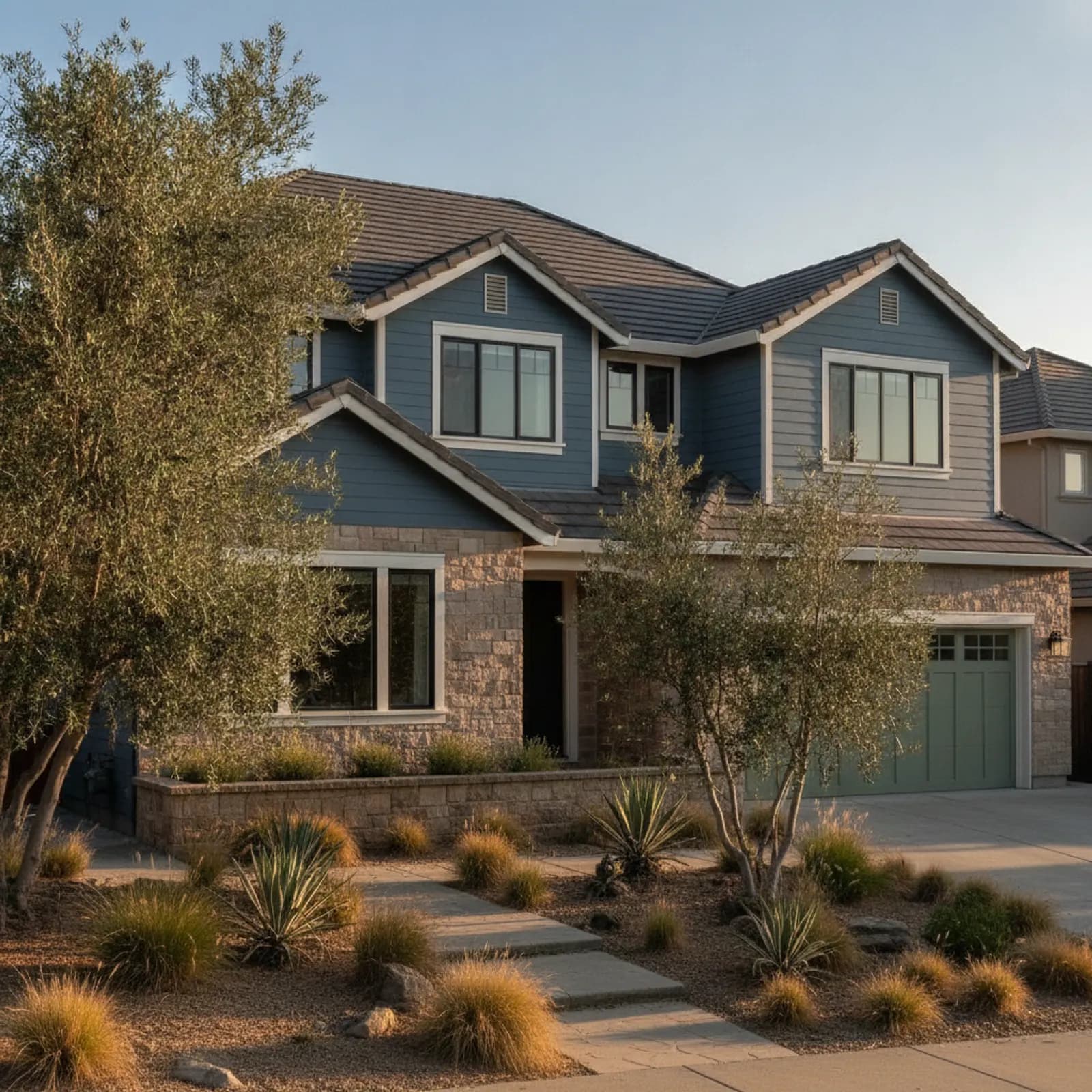Fiber Cement Siding in Gold River, CA Fiber Cement Siding for 1990s master-planned executive homes in Gold River, California