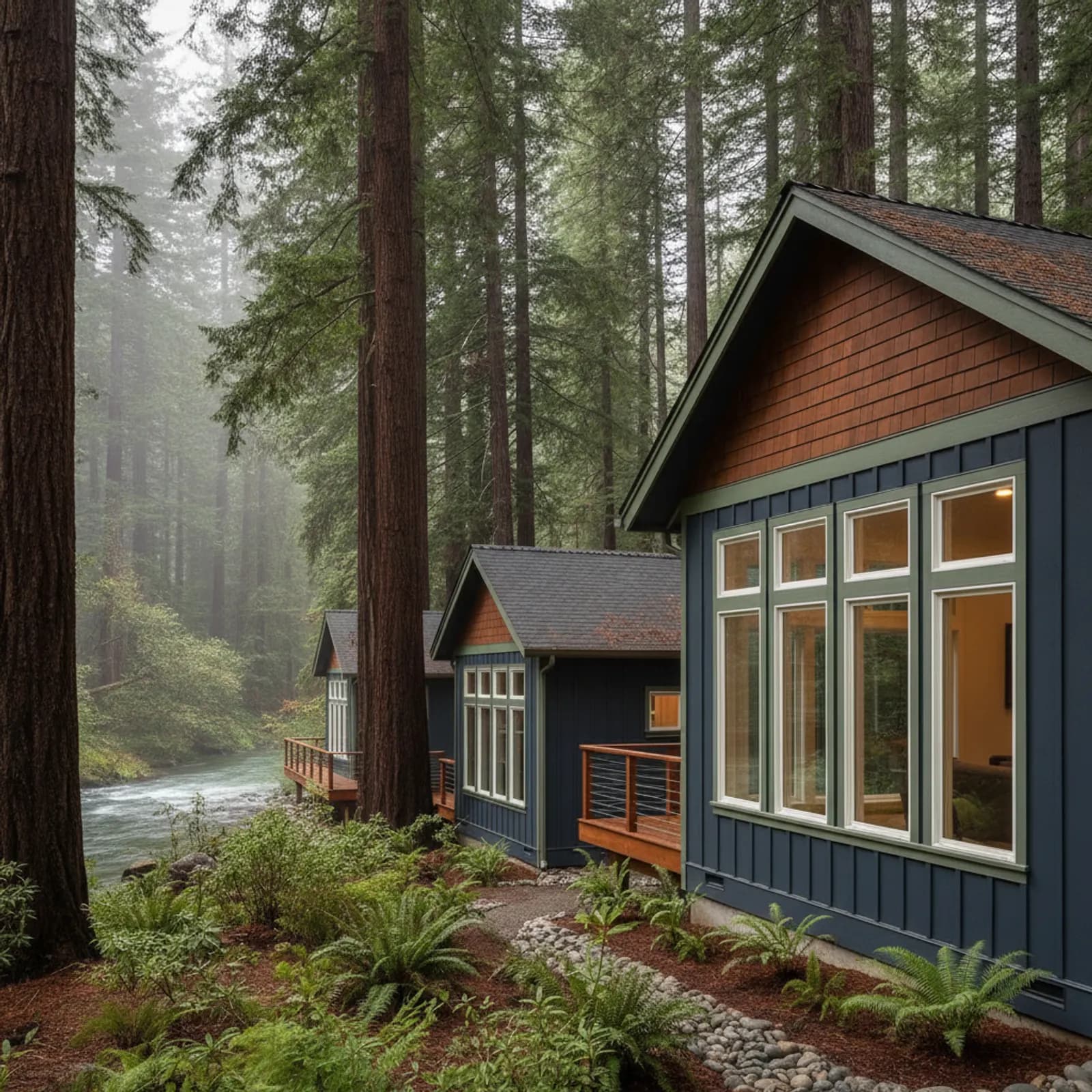 Exterior Contractor in Guerneville, CA Exterior Contractor for redwood-canopy river cabins and cottages in Guerneville, California