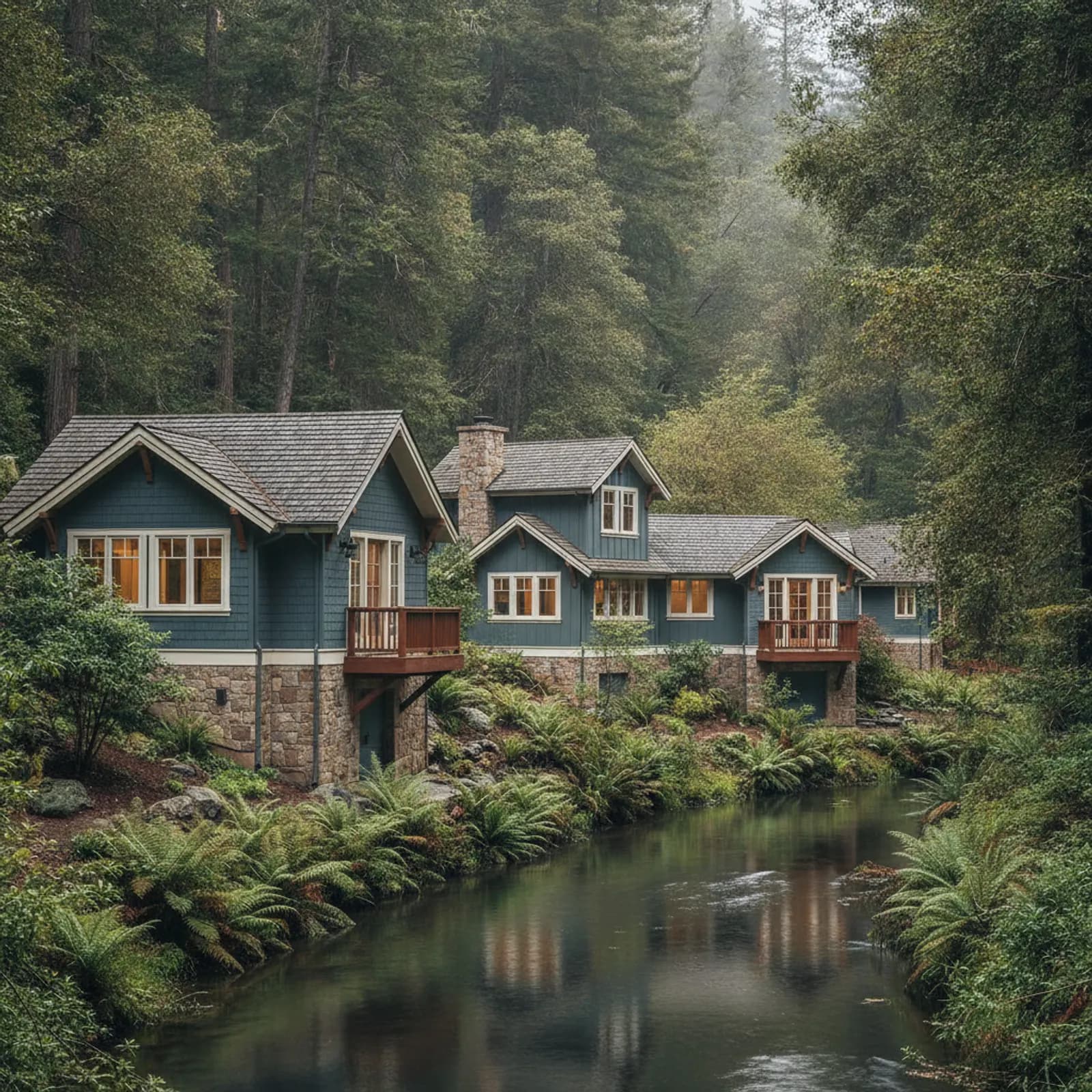 Fire-Resistant Siding in Guerneville, CA Fire-Resistant Siding for redwood-canopy river cabins and cottages in Guerneville, California