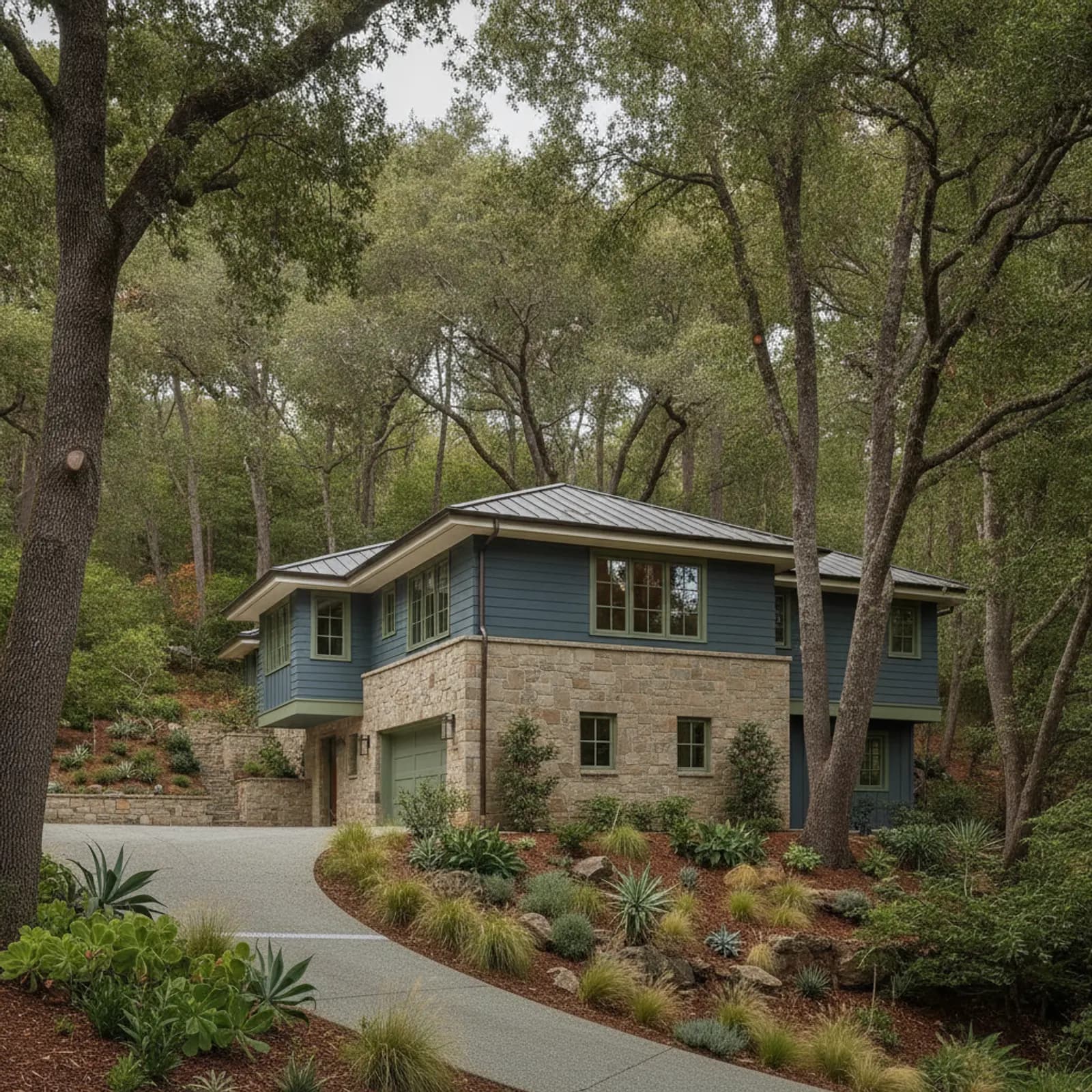 Fire-Resistant Siding in Kentfield, CA Fire-Resistant Siding for wooded-hillside custom estates in Kentfield, California