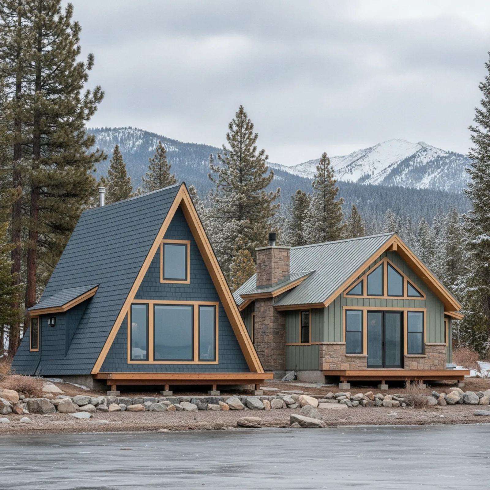 Fire-Resistant Siding in Kings Beach, CA Fire-Resistant Siding for lakeshore A-frame and chalet cabins in Kings Beach, California