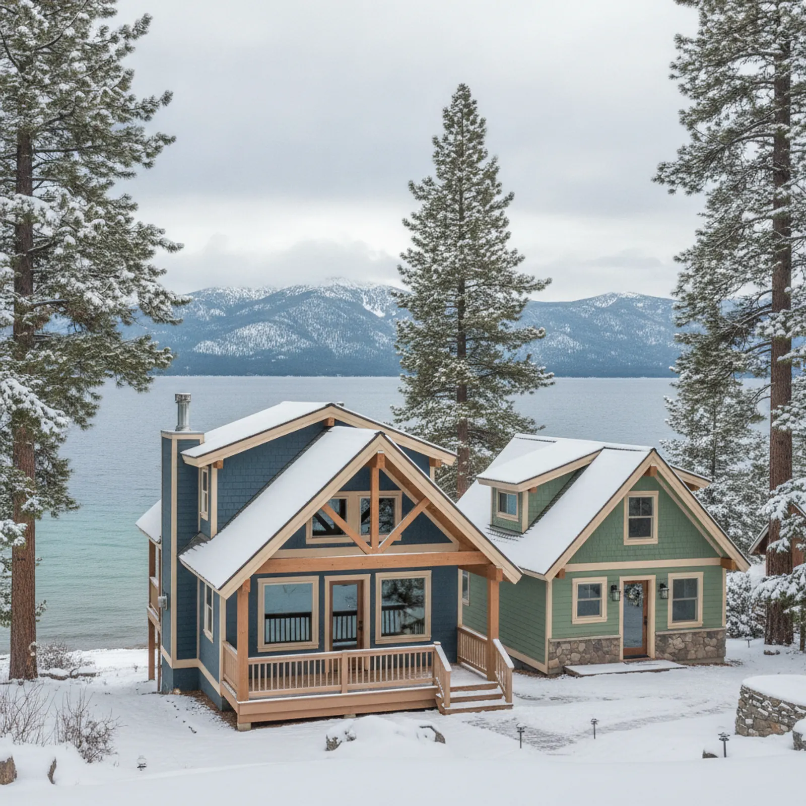 Siding in Kings Beach, CA Siding for lakeshore A-frame and chalet cabins in Kings Beach, California