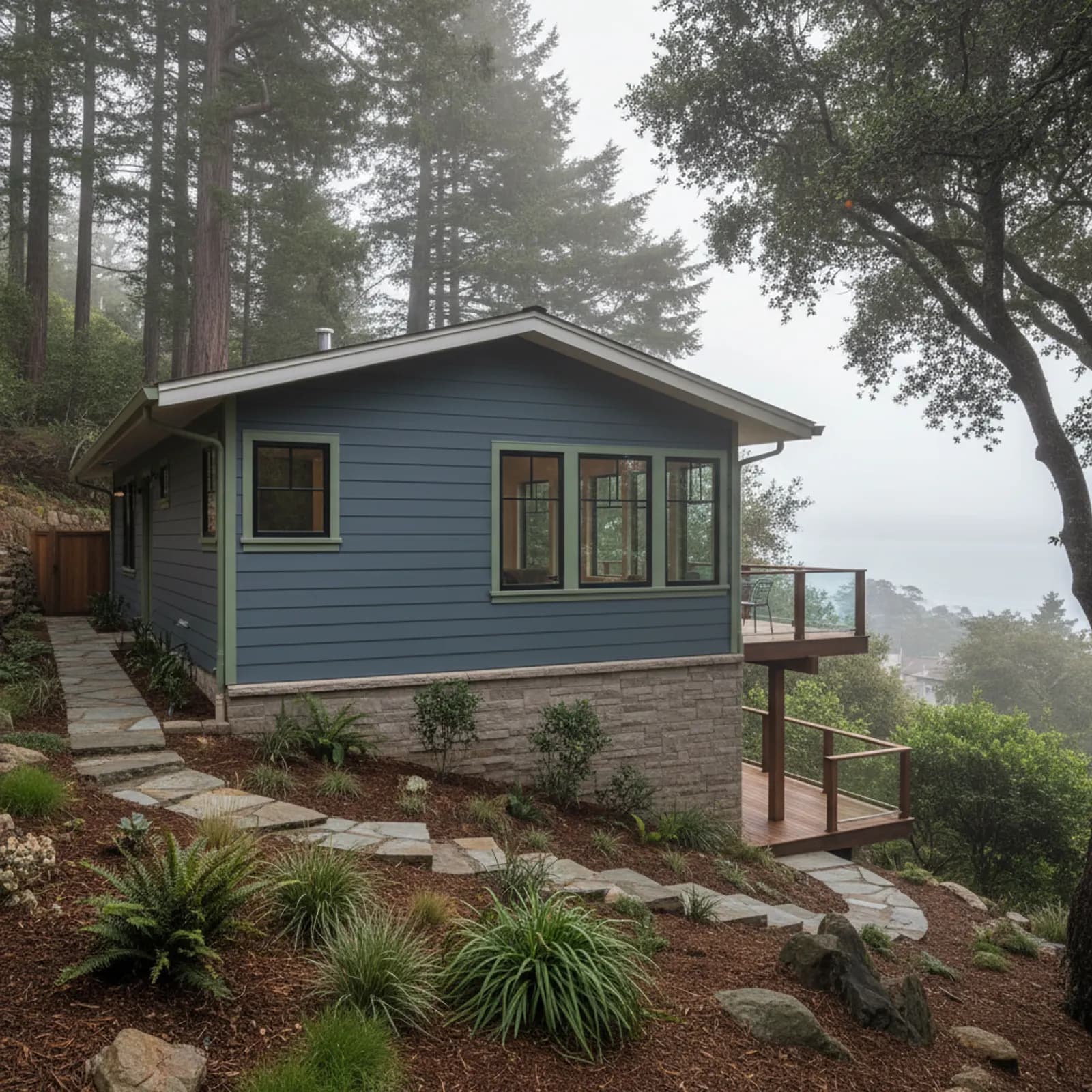 Exterior Contractor in Mill Valley, CA Exterior Contractor for wooded hillside custom homes in Mill Valley, California