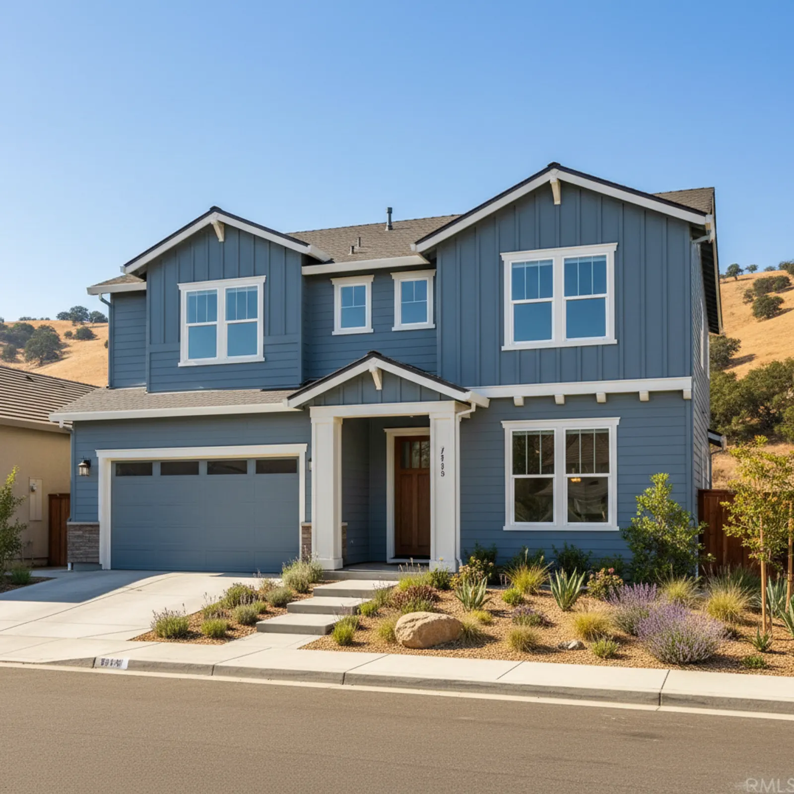 Fiber cement re-side, Morgan Hill CA Heat- and fire-aware fiber cement siding on a Morgan Hill California master-planned home