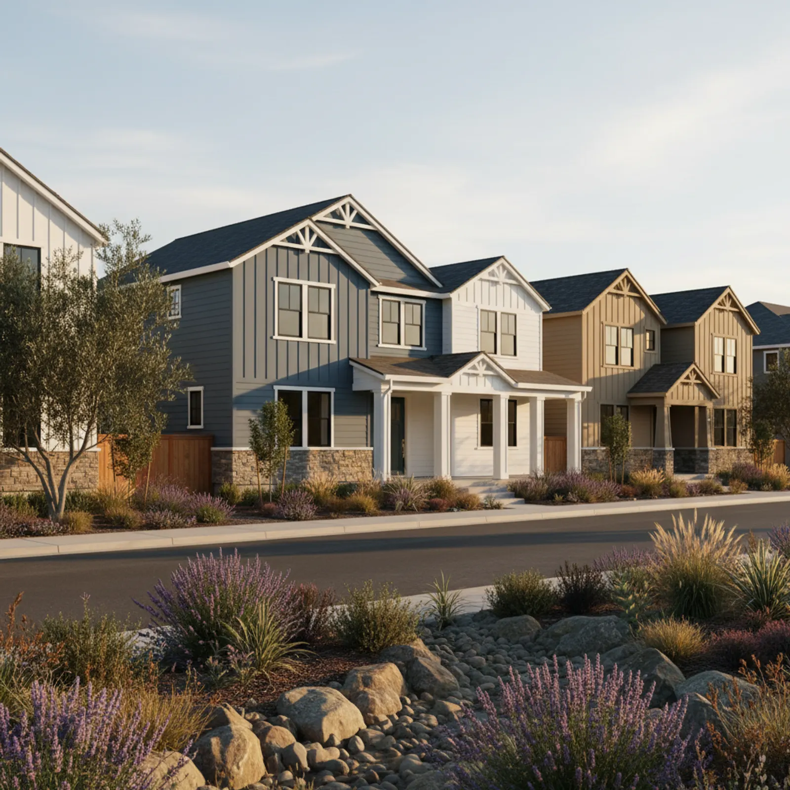 Fiber Cement Siding in Morgan Hill, CA Fiber Cement Siding for newer master-planned homes in Morgan Hill, California
