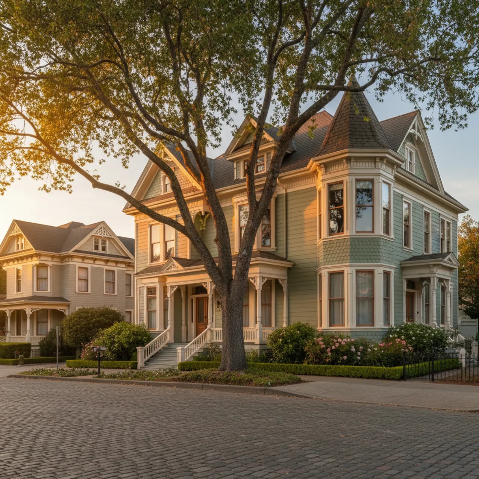 Fiber cement re-side, Napa CA Period-sensitive fiber cement siding on a historic Old Town home in Napa California