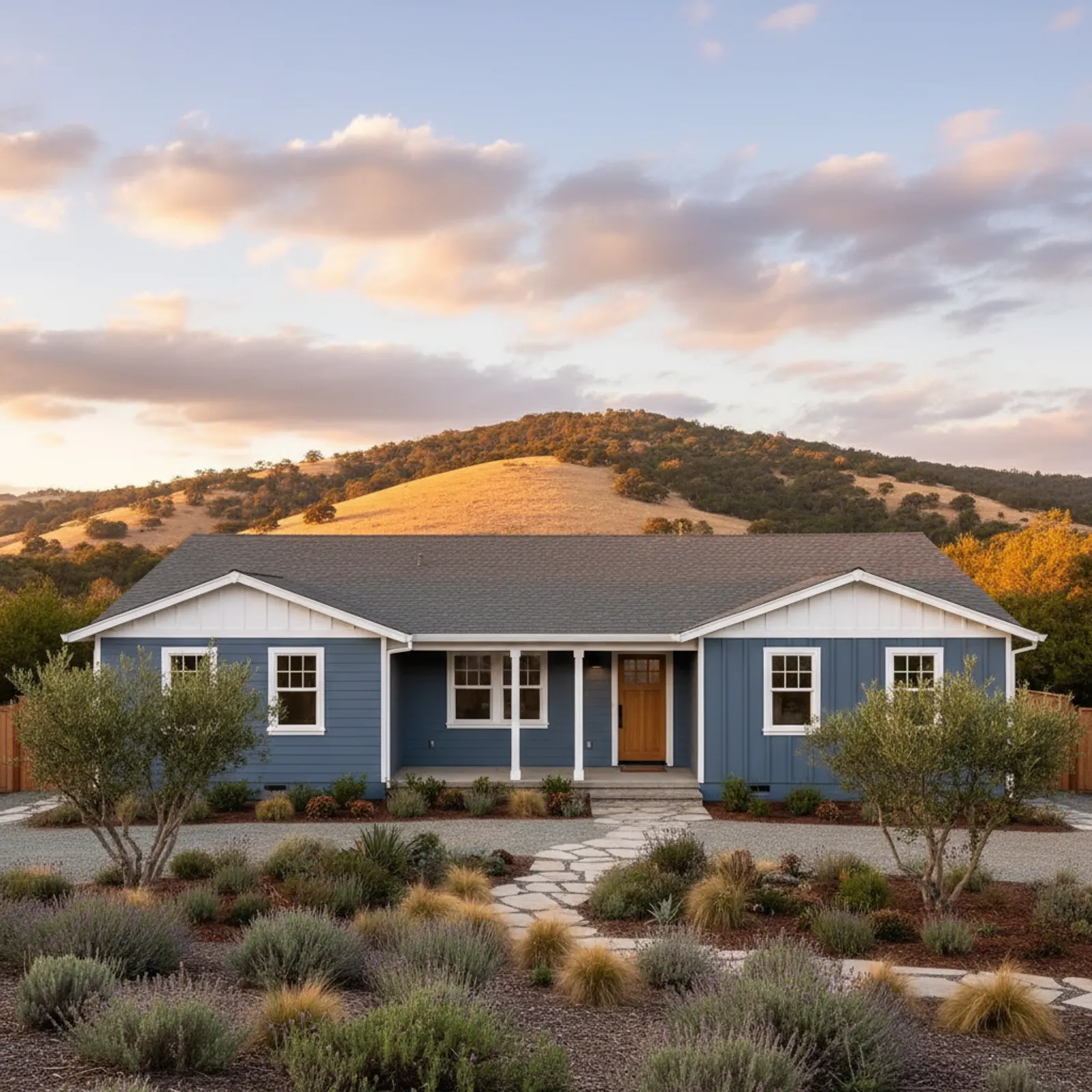Fiber cement re-side, Novato CA Moisture-managed, fire-aware fiber cement siding on a Novato California ranch home