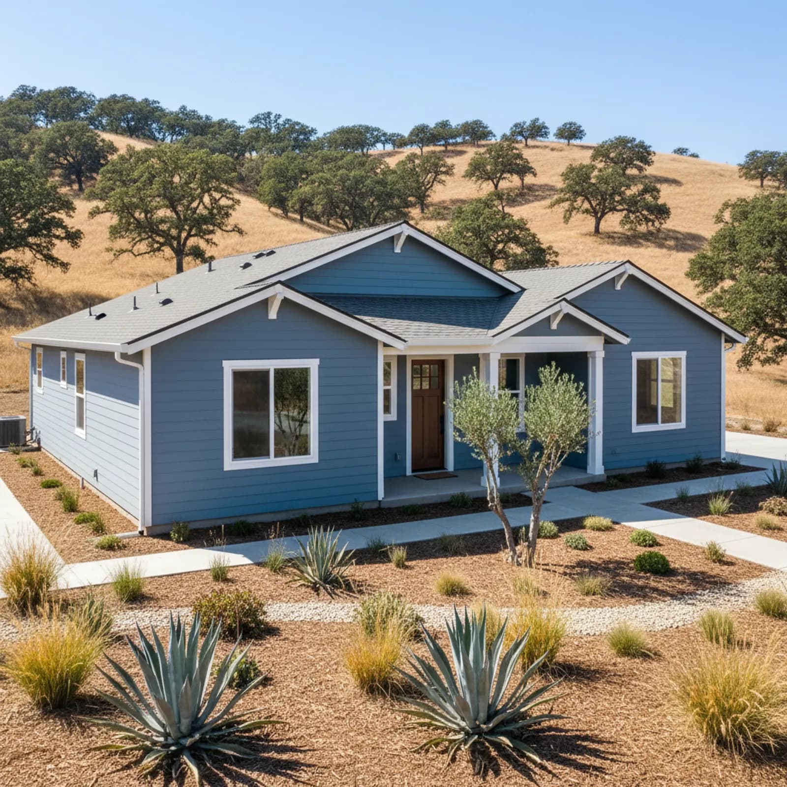 Fiber cement re-side, Oroville CA Heat- and fire-aware fiber cement siding on an Oroville California home