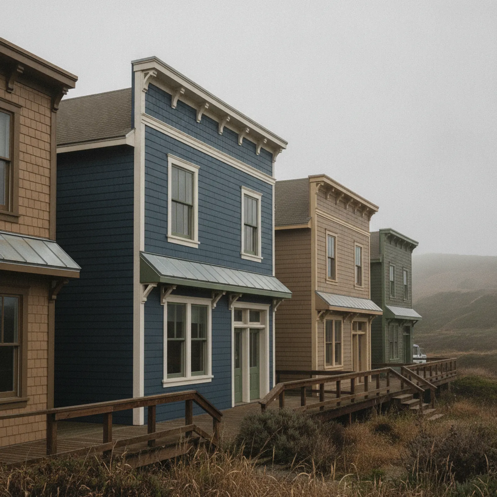 Fire-Resistant Siding in Point Reyes Station, CA Fire-Resistant Siding for historic false-front village buildings in Point Reyes Station, California