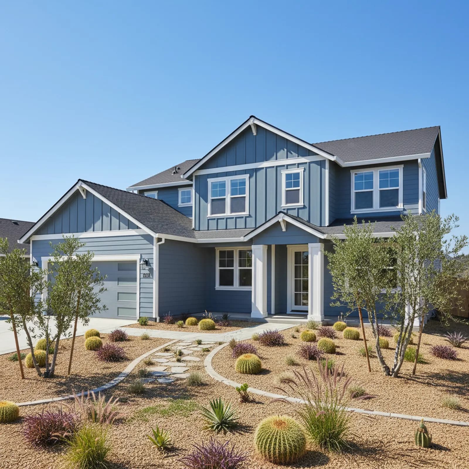 Fiber cement re-side, Rancho Cordova CA Modern fiber cement siding on a Rancho Cordova California master-planned home