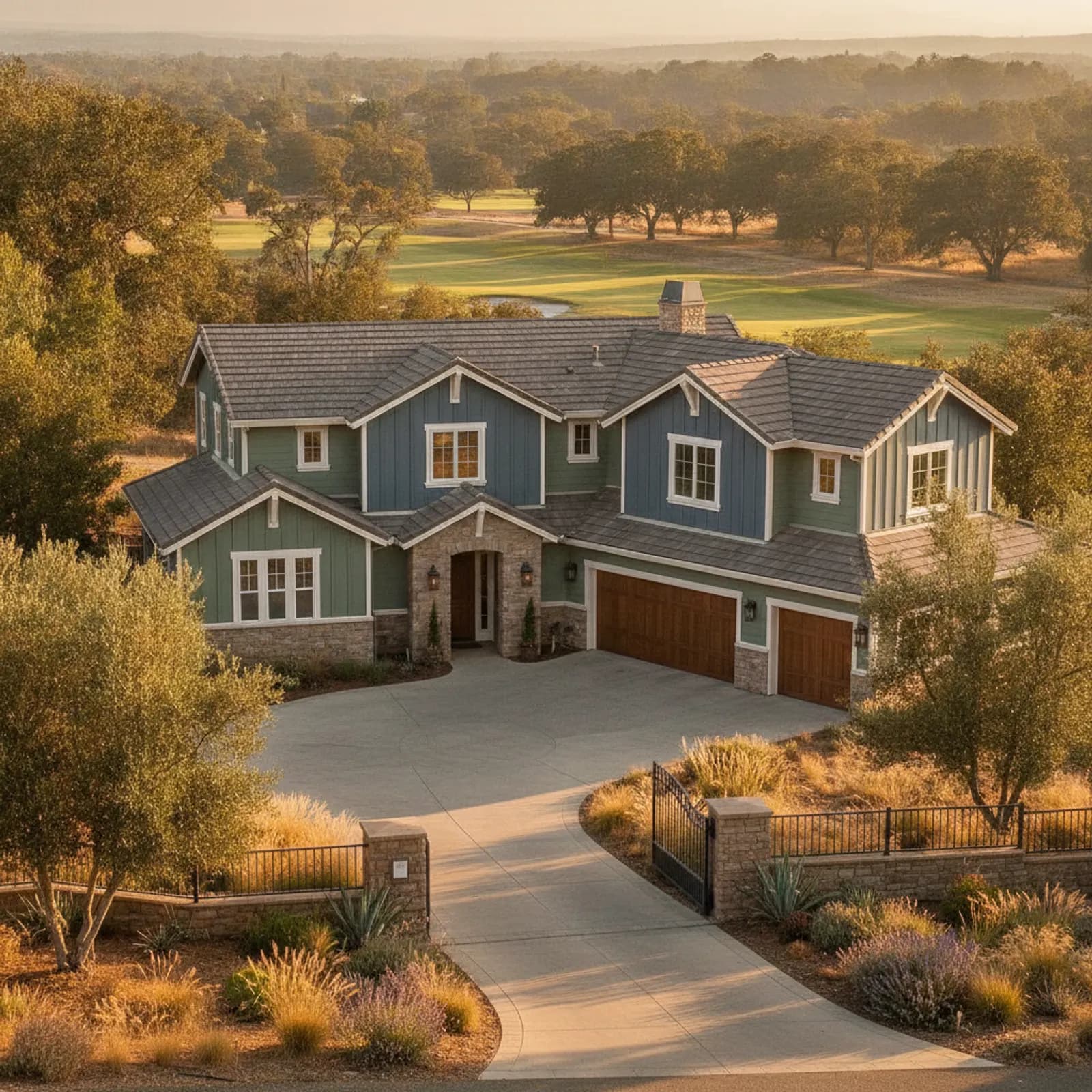 James Hardie Siding in Rancho Murieta, CA James Hardie Siding for gated golf-course custom homes in Rancho Murieta, California