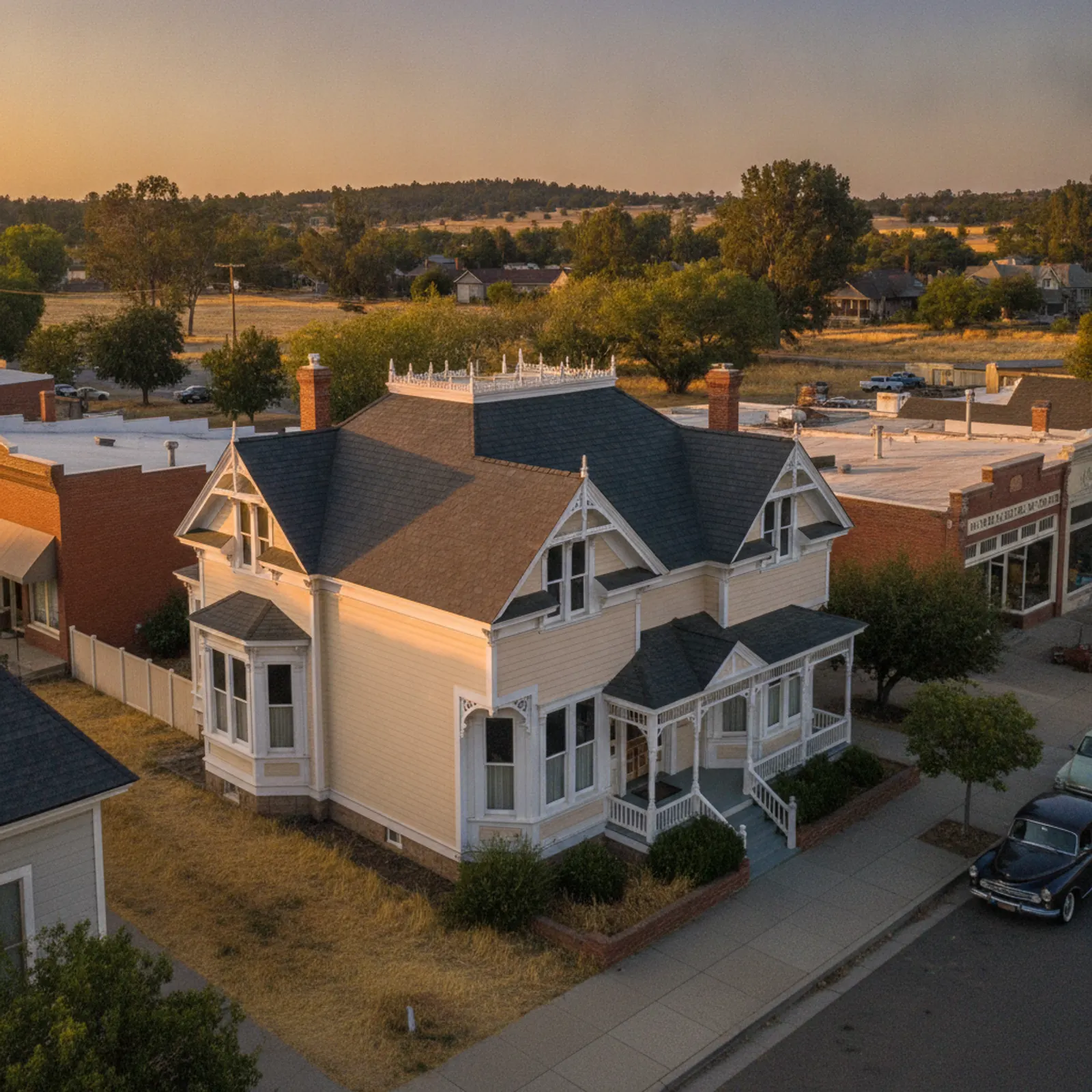 Fiber cement re-side, Red Bluff CA Period-sensitive fiber cement siding on a historic Victorian home in Red Bluff California