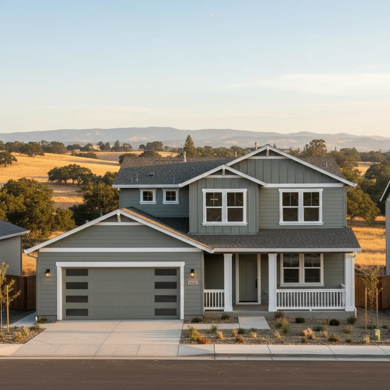 James Hardie re-side, Rocklin CA James Hardie fiber cement siding on a two-story Rocklin California production home