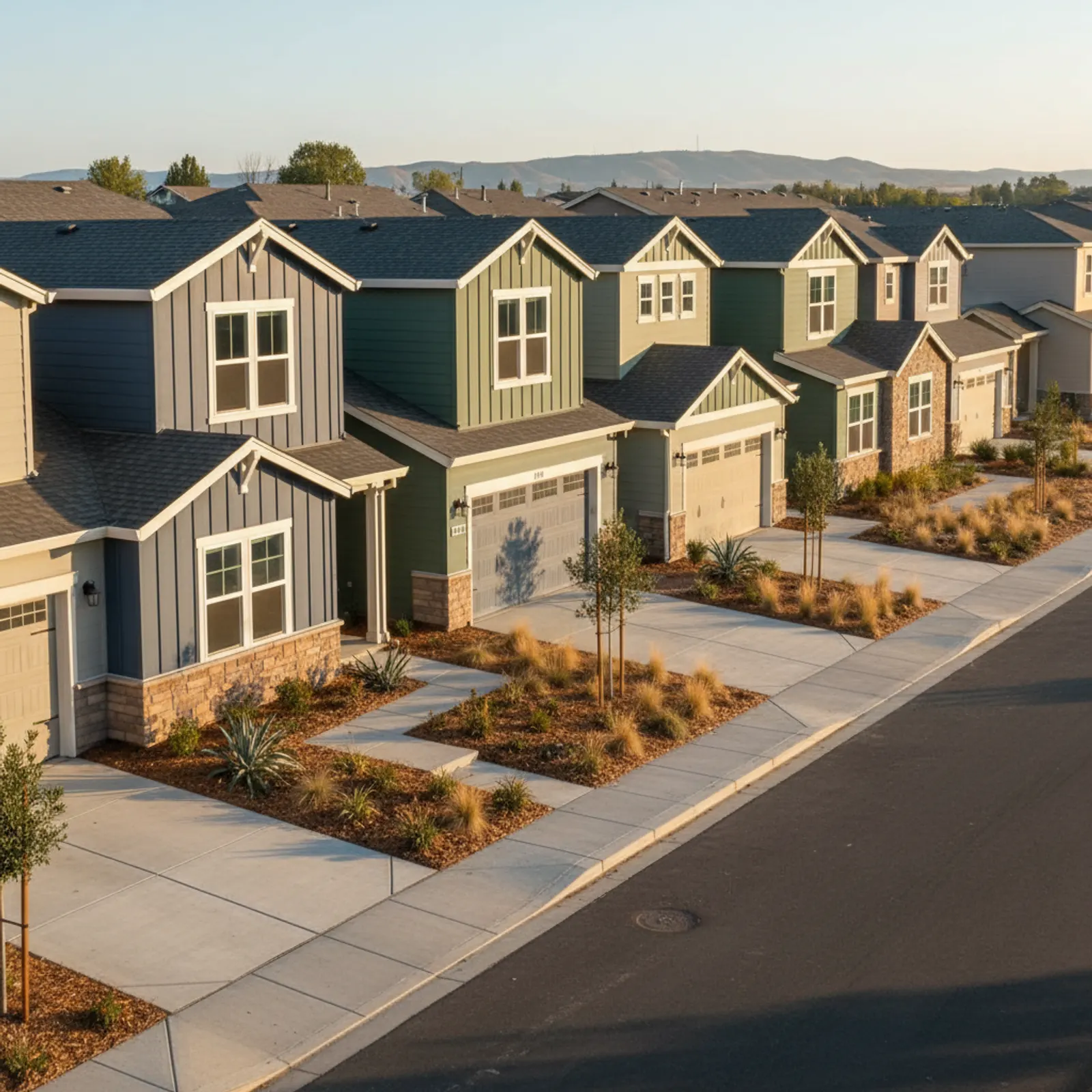 Fiber Cement Siding in Roseville, CA Fiber Cement Siding for master-planned tract homes in Roseville, California