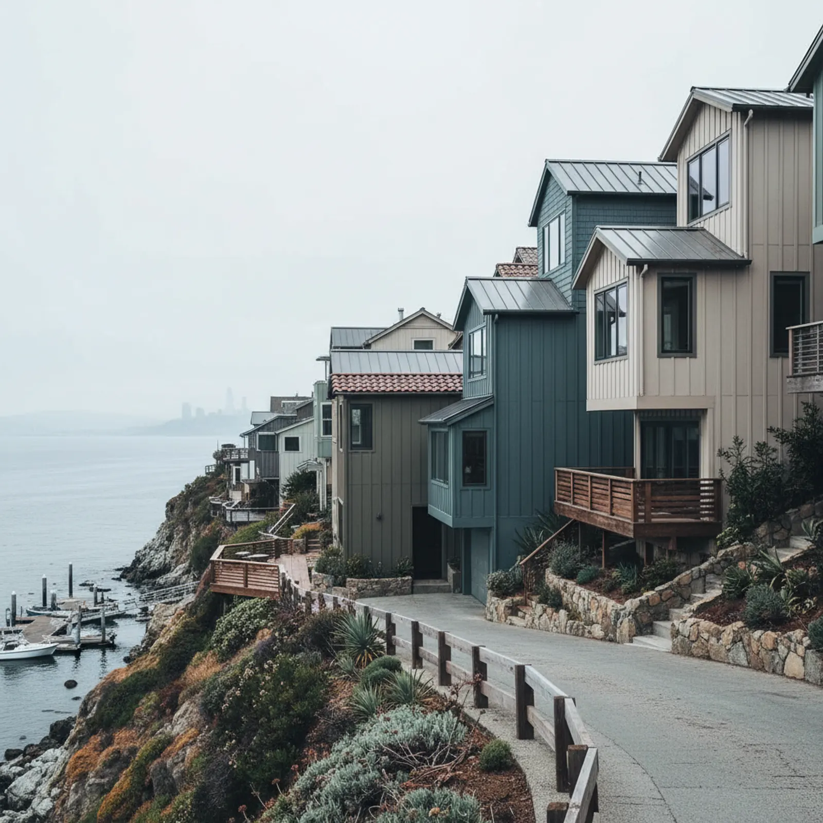 Fire-Resistant Siding in Sausalito, CA Fire-Resistant Siding for hillside and waterfront homes in Sausalito, California