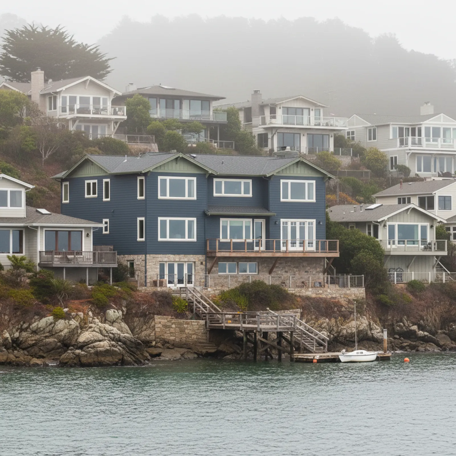 Siding in Sausalito, CA Siding for hillside and waterfront homes in Sausalito, California