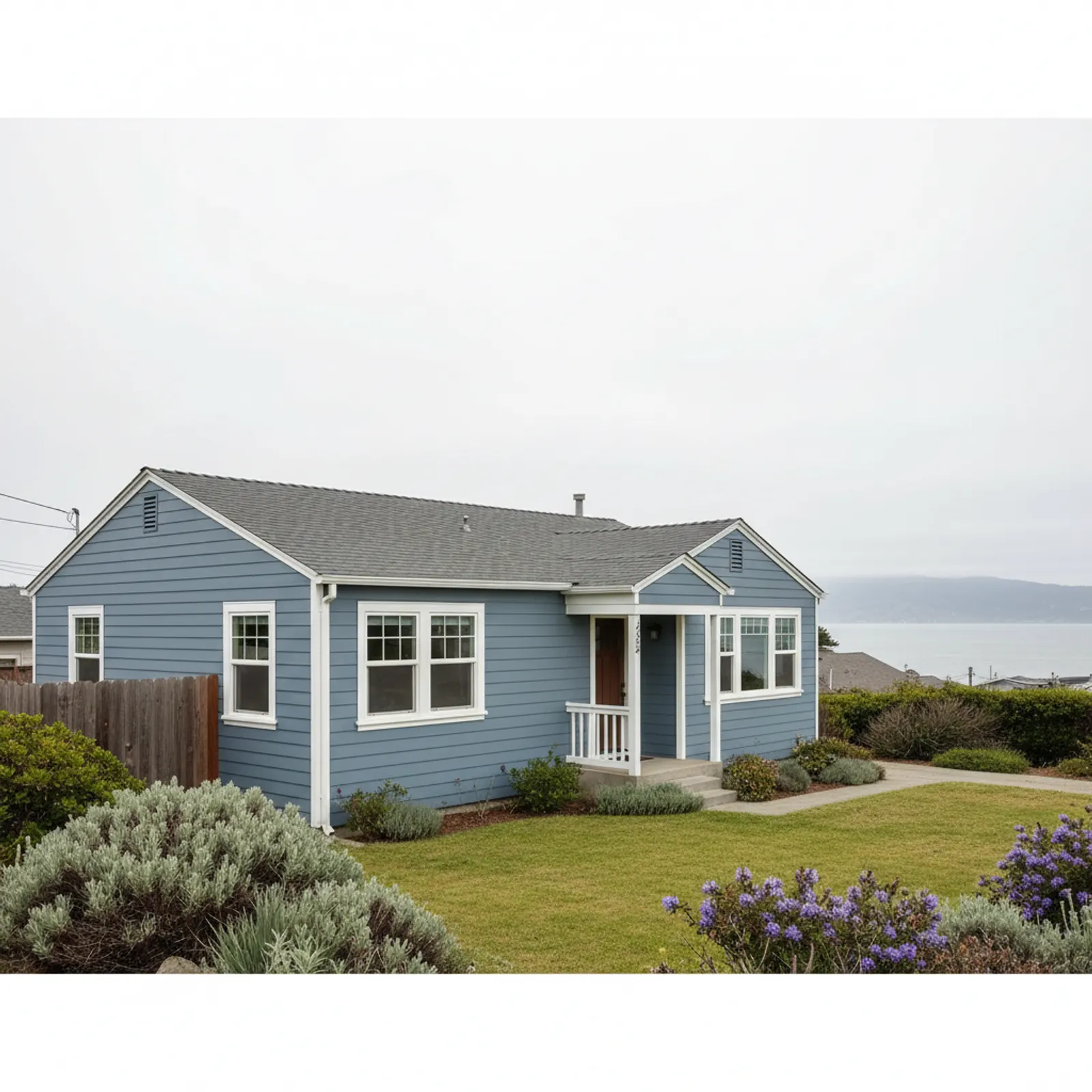 Coastal re-side, Seaside CA Corrosion-aware fiber cement siding on a Seaside California coastal tract home