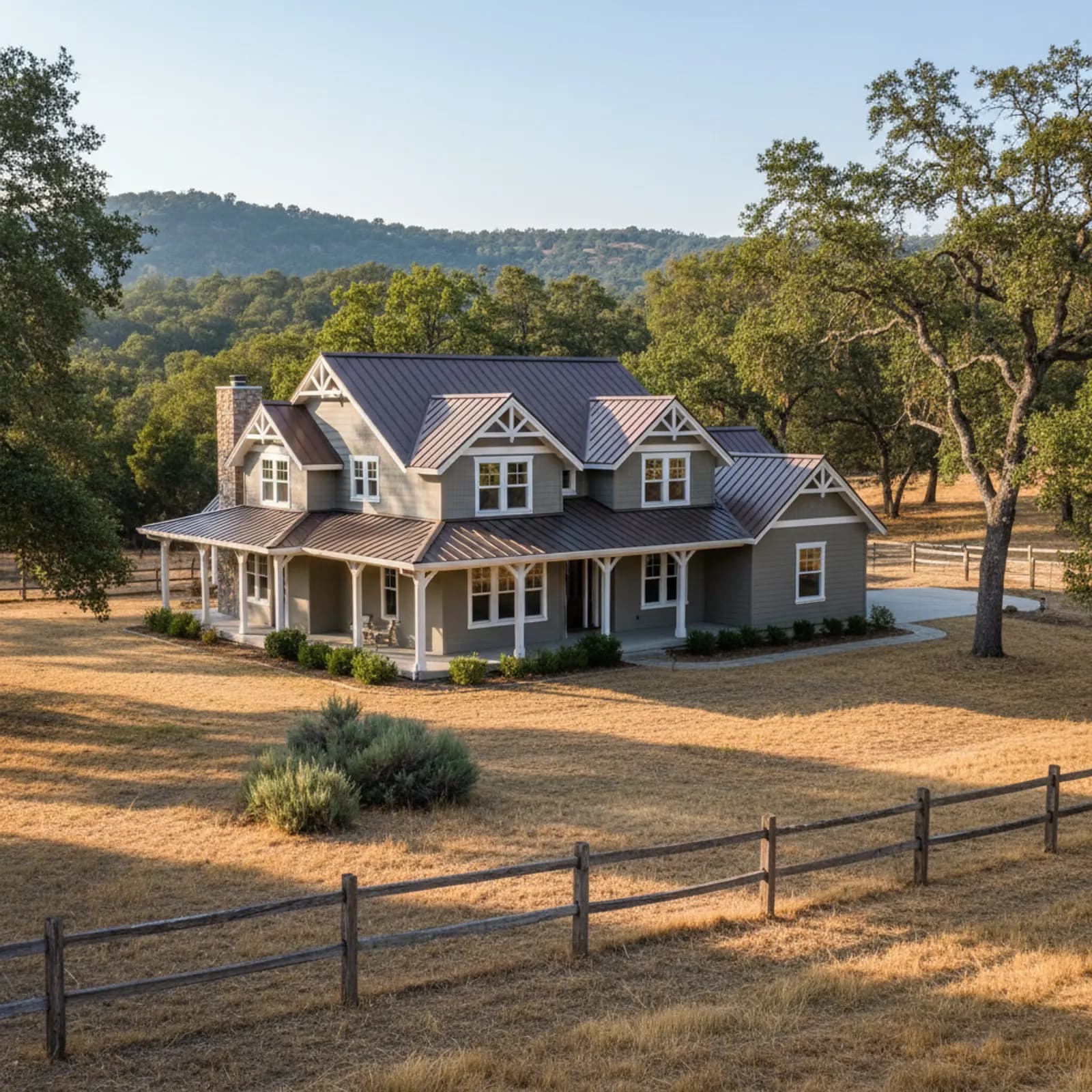 Fire-hardened rural re-side, Shingle Springs CA Fire-hardened non-combustible fiber cement siding on a rural Shingle Springs California acreage home