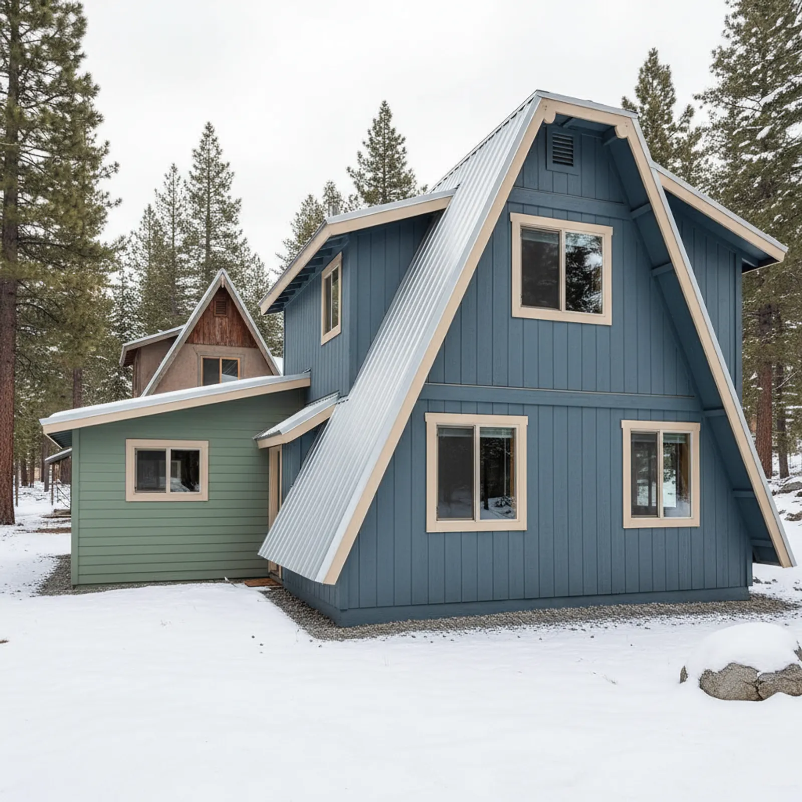 Fire-Resistant Siding in South Lake Tahoe, CA Fire-Resistant Siding for older Tahoe cabins and A-frames in South Lake Tahoe, California