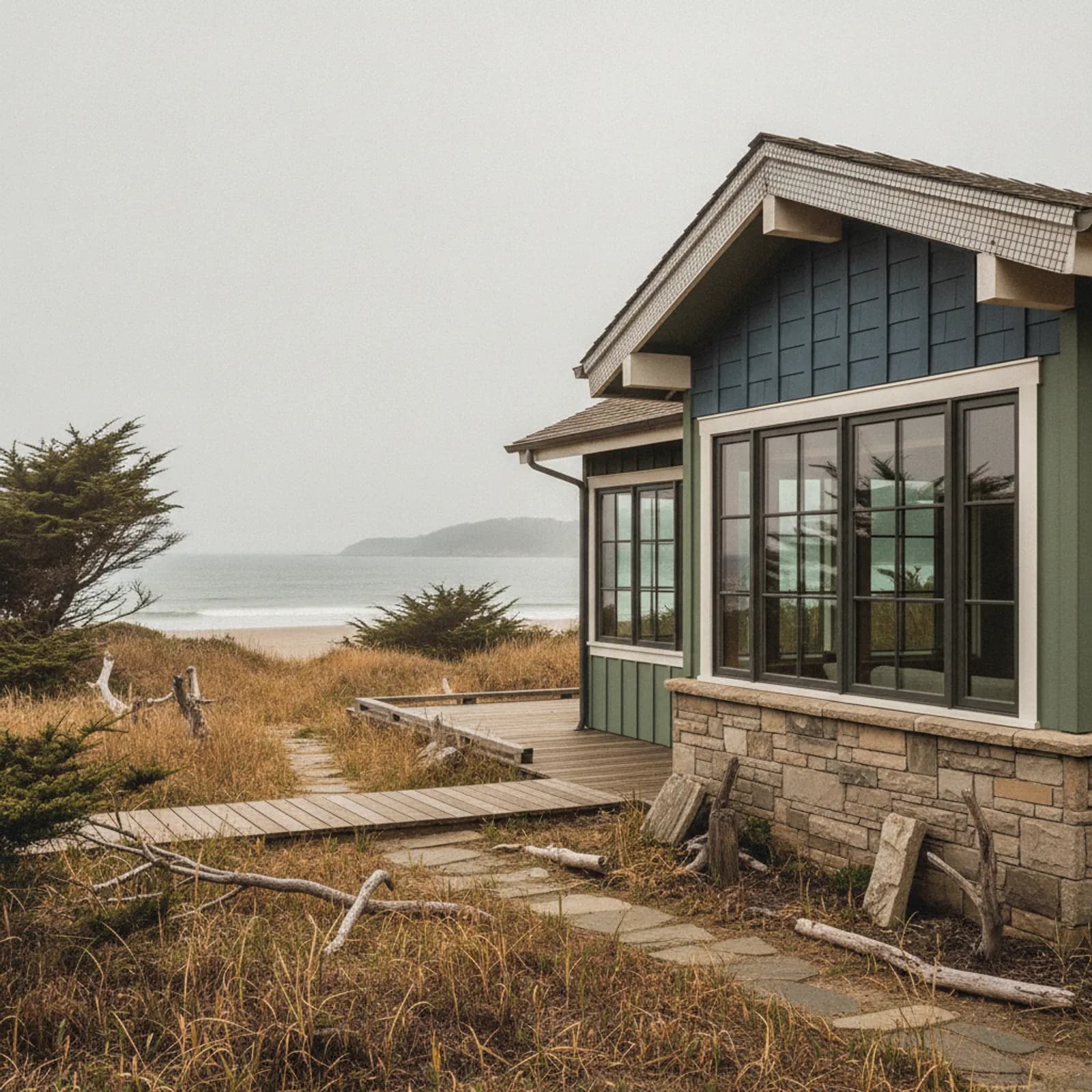 Fire-Resistant Siding in Stinson Beach, CA Fire-Resistant Siding for oceanfront beach cottages in Stinson Beach, California