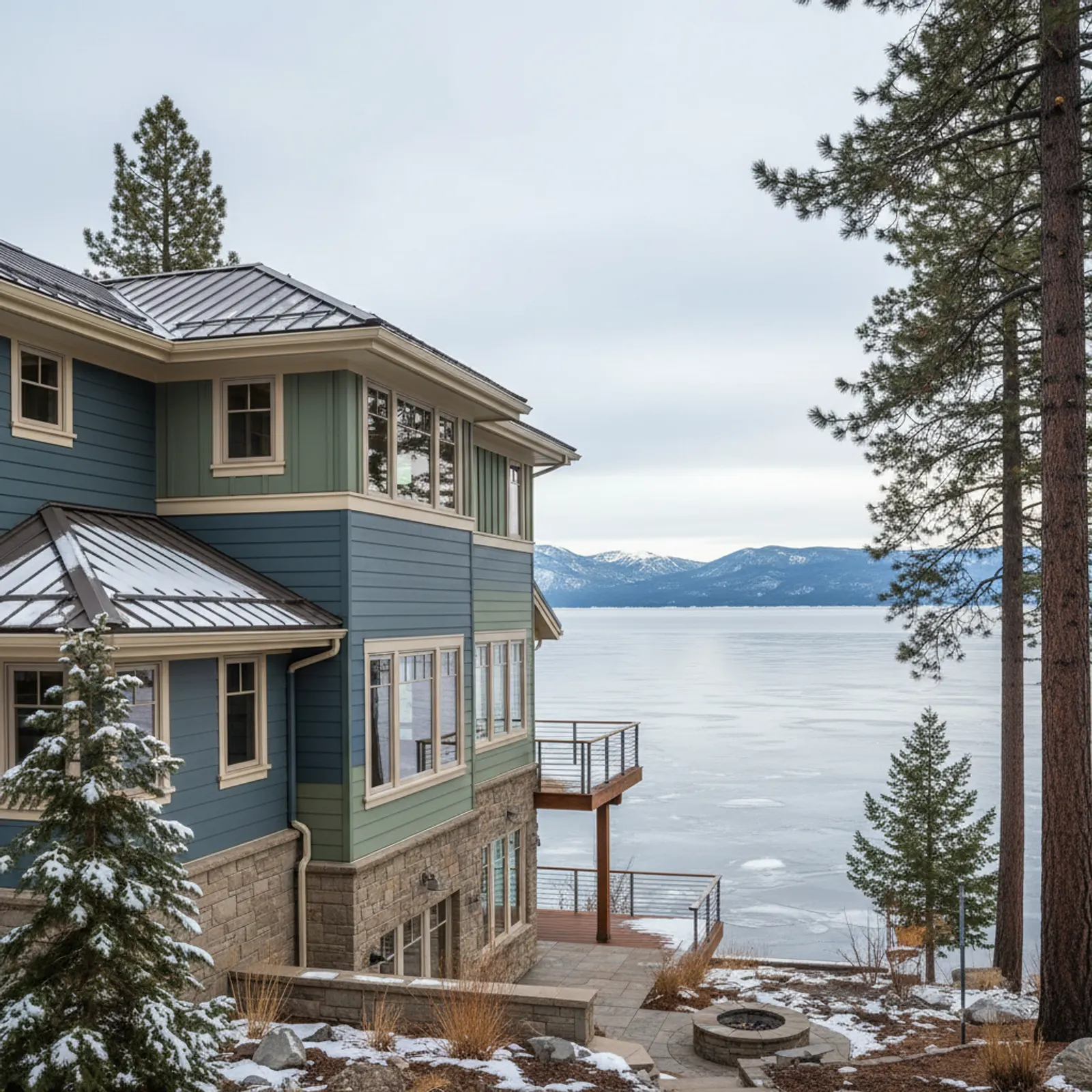 Fire-Resistant Siding in Tahoe City, CA Fire-Resistant Siding for Tahoe lakefront and near-shore homes in Tahoe City, California