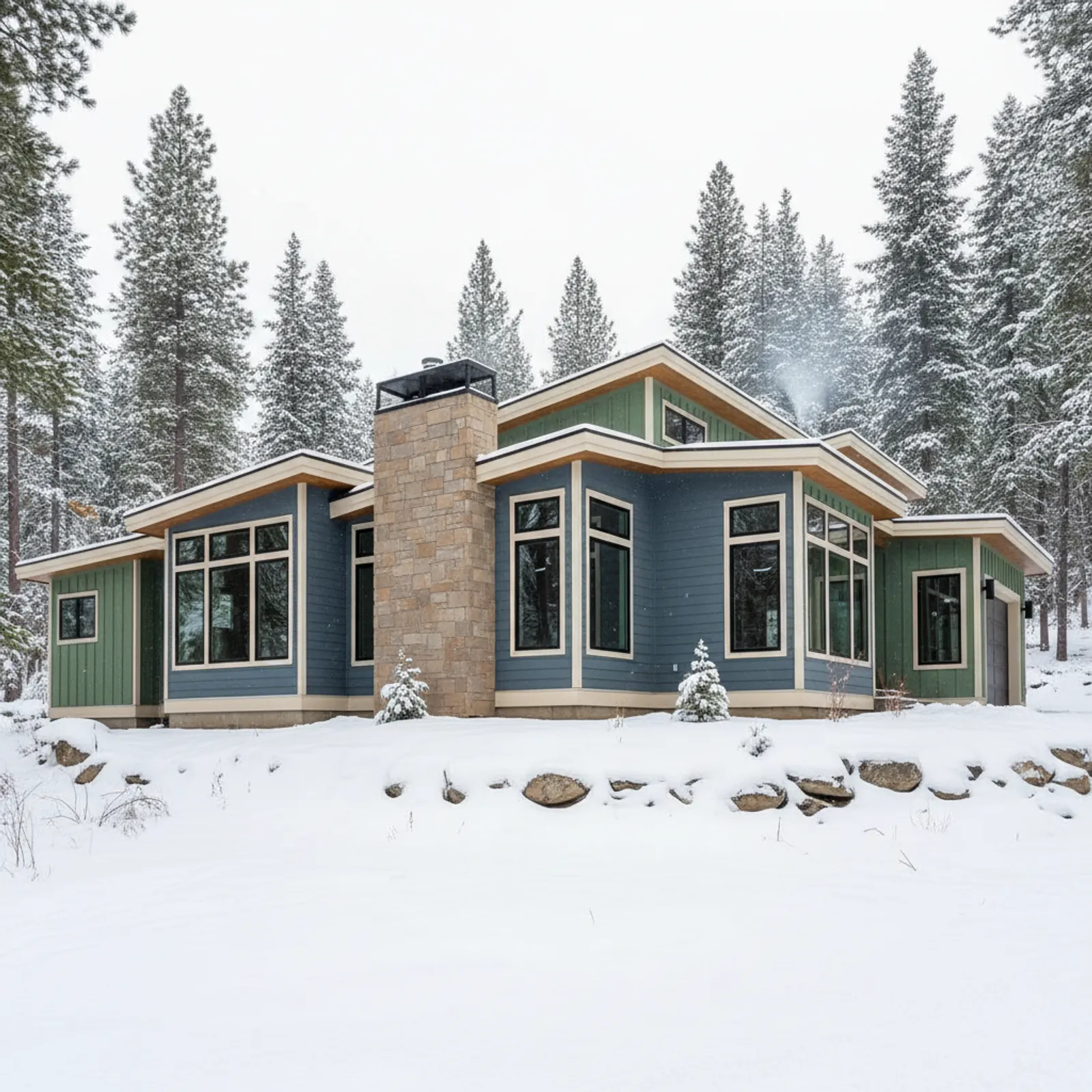 Fiber Cement Siding in Truckee, CA Fiber Cement Siding for mountain-modern custom homes in Truckee, California