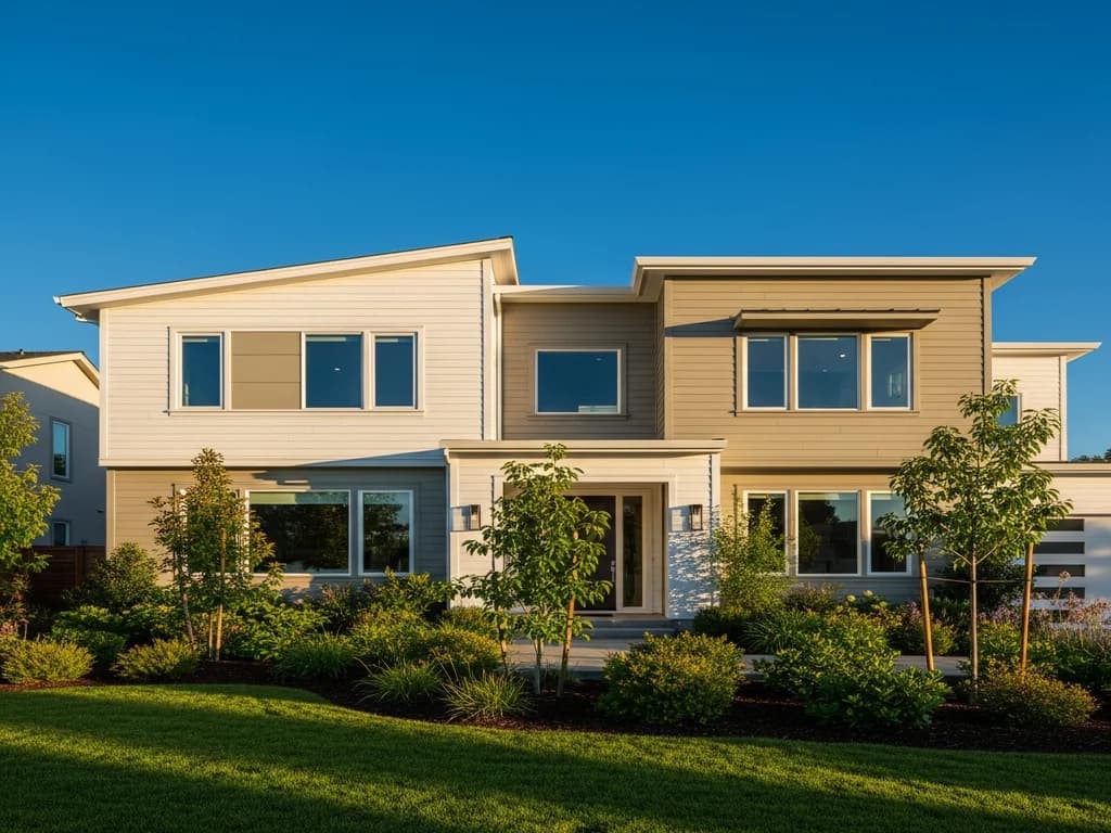 Bright modern Northern California home with new fiber cement siding