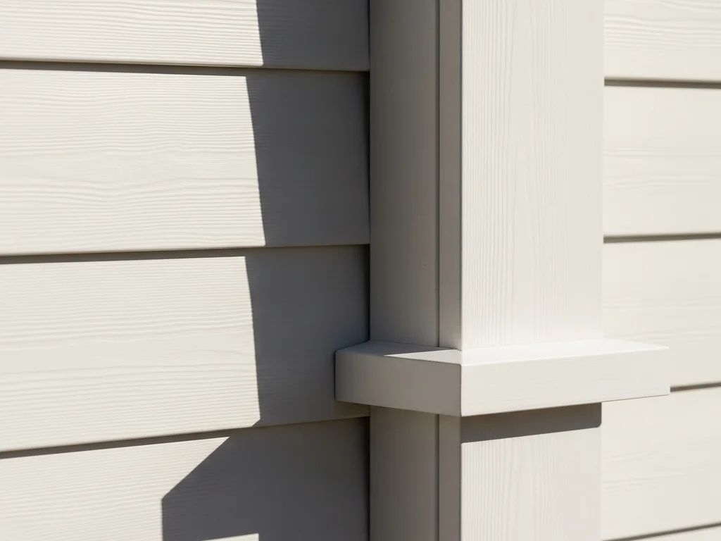 Fiber cement lap siding and trim detail
